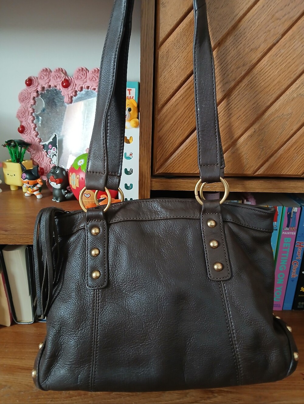 Stone Mountain Brown Leather Tote Bag Purse